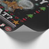 WHERE MY HOSE FIREFIGHTER Ugly Christmas Sweater Cadeaupapier (Hoek)