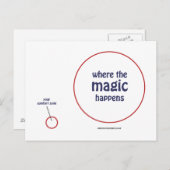 "Where The Magic Happens" Postcard Briefkaart (Voorkant / Achterkant)