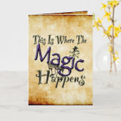Where The Magic Happens van Carolyn Poster Kaart (Gele Bloem)
