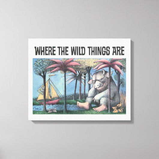 Where The Wild Things Are | Boekomslag Canvas Afdruk (Voorkant)