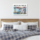 Where The Wild Things Are | Boekomslag Canvas Afdruk (Insitu (Slaapkamer))