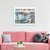 Where The Wild Things Are | Boekomslag Canvas Afdruk (Insitu (Woonkamer))