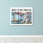 Where The Wild Things Are | Boekomslag Canvas Afdruk (Insitu (Houten vloer))