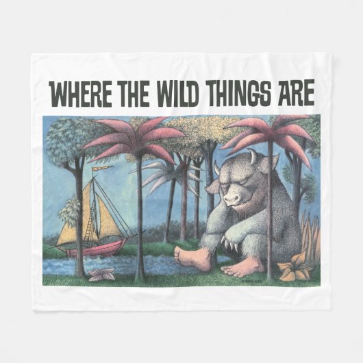 Where The Wild Things Are | Boekomslag Fleece Deken (Voorkant (Horizontaal))