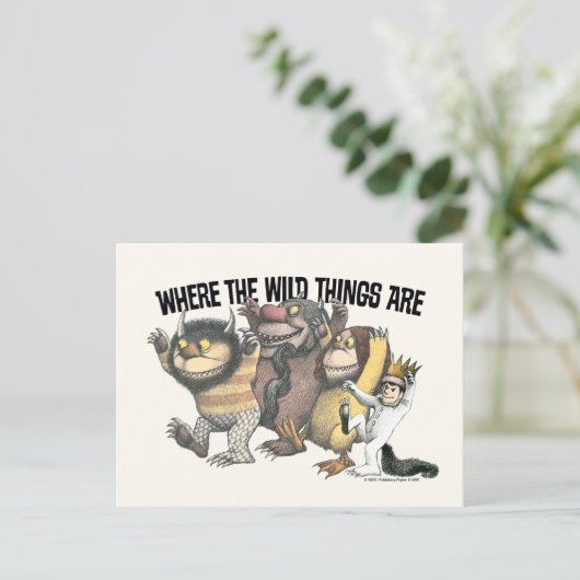 Where the Wild Things Are Characters & Logo Briefkaart (Staand voorkant)