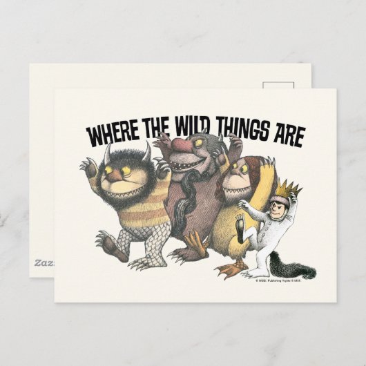 Where the Wild Things Are Characters & Logo Briefkaart (Voorkant / Achterkant)