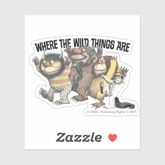 Where the Wild Things Are Characters & Logo Sticker (Vel)