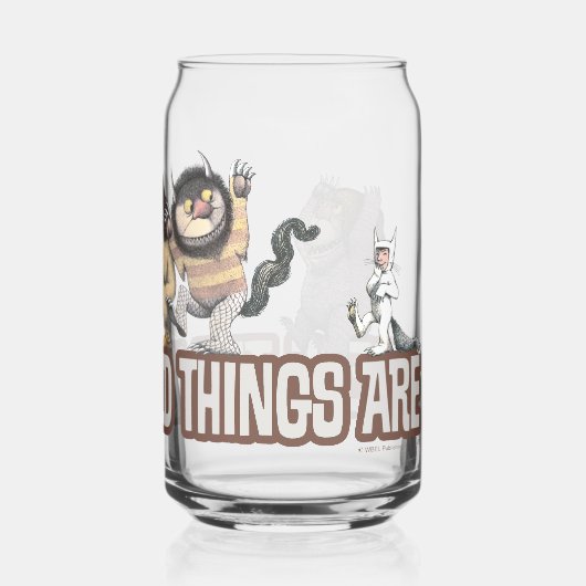 Where the Wild Things Are Characters on Logo Blikvorm Glas (Achterkant)