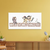 Where the Wild Things Are Characters on Logo Canvas Afdruk (Insitu (Woonkamer))