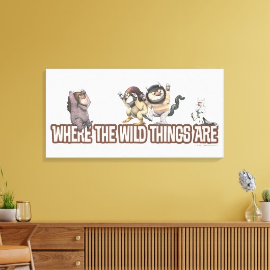 Where the Wild Things Are Characters on Logo Canvas Afdruk (Insitu (Woonkamer))