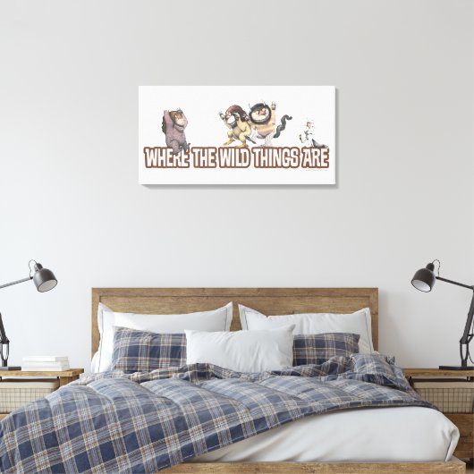 Where the Wild Things Are Characters on Logo Canvas Afdruk (Insitu (Slaapkamer))