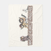 Where the Wild Things Are Characters on Logo Fleece Deken (Voorkant)