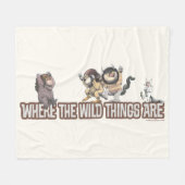 Where the Wild Things Are Characters on Logo Fleece Deken (Voorkant (Horizontaal))