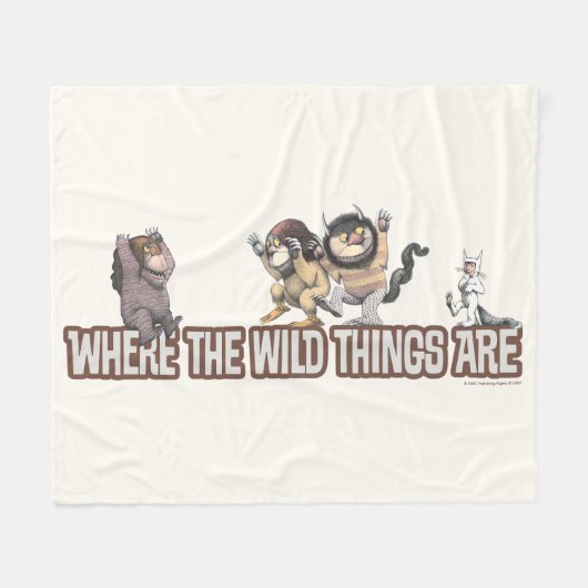 Where the Wild Things Are Characters on Logo Fleece Deken (Voorkant (Horizontaal))