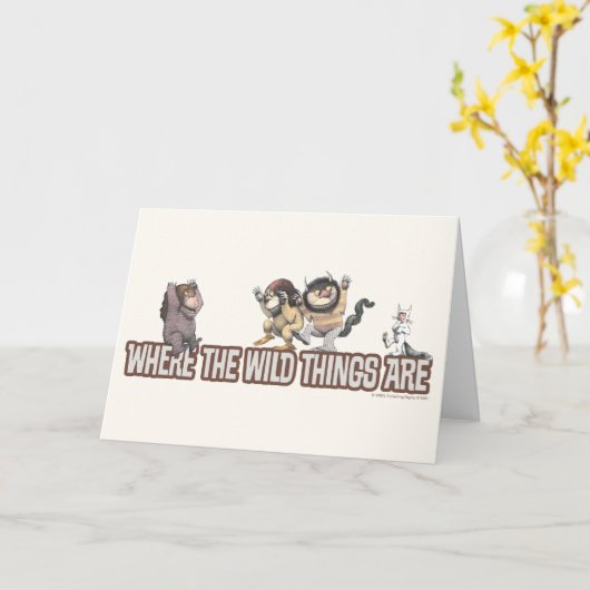 Where the Wild Things Are Characters on Logo Kaart (Gele Bloem)