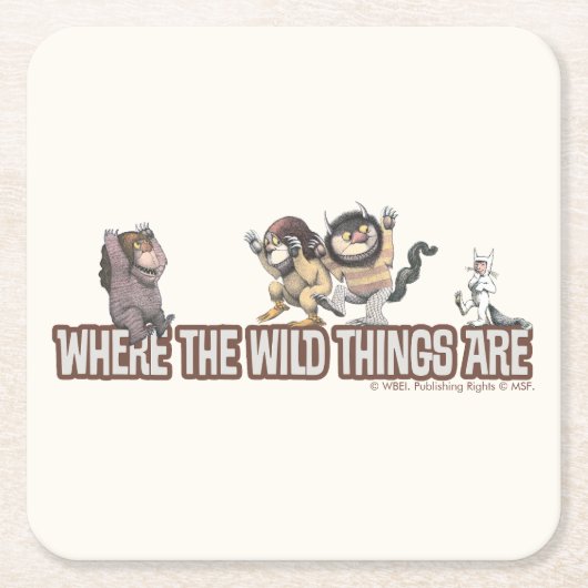Where the Wild Things Are Characters on Logo Kartonnen Onderzetters (Voorkant)