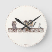 Where the Wild Things Are Characters on Logo Ronde Klok (Voorkant)