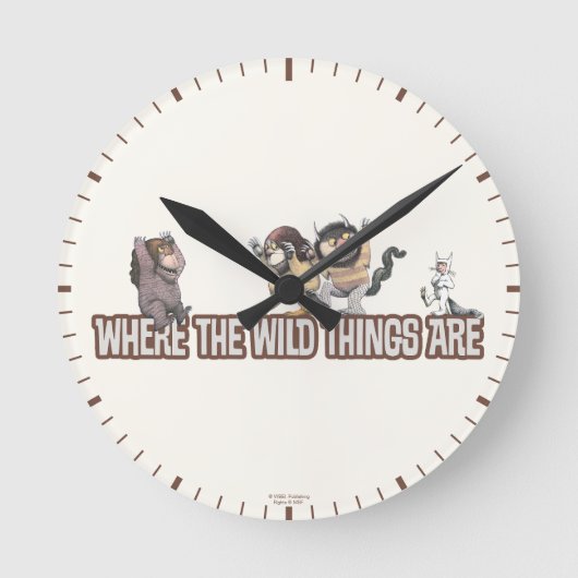 Where the Wild Things Are Characters on Logo Ronde Klok (Voorkant)