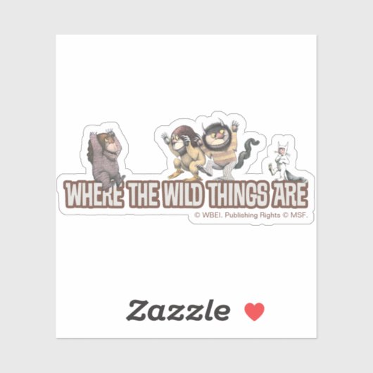 Where the Wild Things Are Characters on Logo Sticker (Vel)