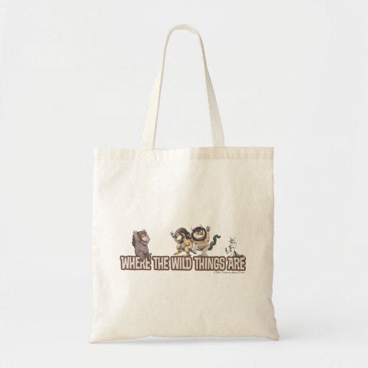 Where the Wild Things Are Characters on Logo Tote Bag (Voorkant)