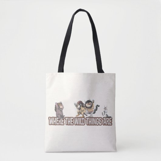 Where the Wild Things Are Characters on Logo Tote Bag (Voorkant)