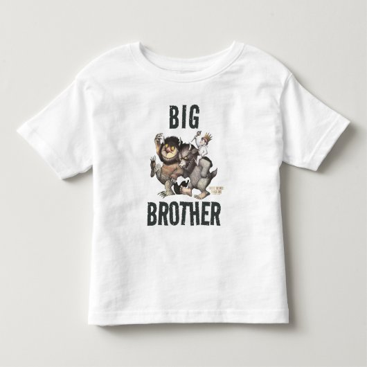 Where the Wild Things Are | Grotere Broer Kinder Shirts (Voorkant)