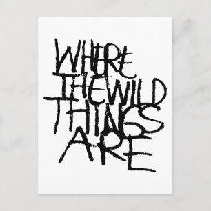 Where the Wild Things Are   Handgeschreven Briefkaart