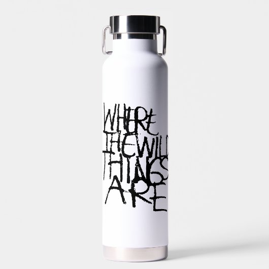 Where the Wild Things Are | Handgeschreven Waterfles (Voorkant)