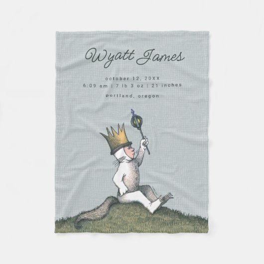 Where the Wild Things Are - Koning Max | Geboorte Fleece Deken (Voorkant)
