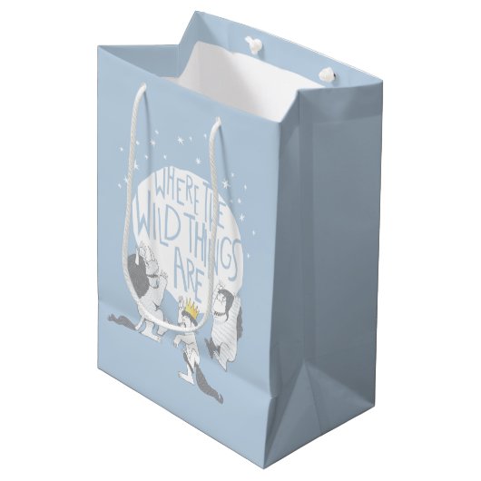 Where The Wild Things Are | Maan & Sterren Medium Cadeauzakje (Voorkant Gekanteld)