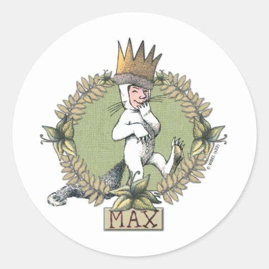 Where the Wild Things Are | Max Badge Ronde Sticker (Voorkant)