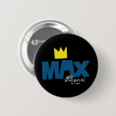 Where the Wild Things Are | Max en Kroon Ronde Button 5,7 Cm (Voorkant /achterkant)