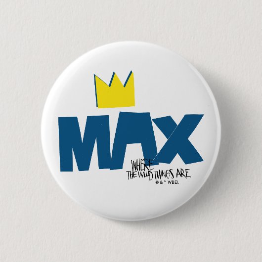 Where the Wild Things Are | Max en Kroon Ronde Button 5,7 Cm (Voorkant)