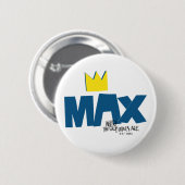 Where the Wild Things Are | Max en Kroon Ronde Button 5,7 Cm (Voorkant /achterkant)