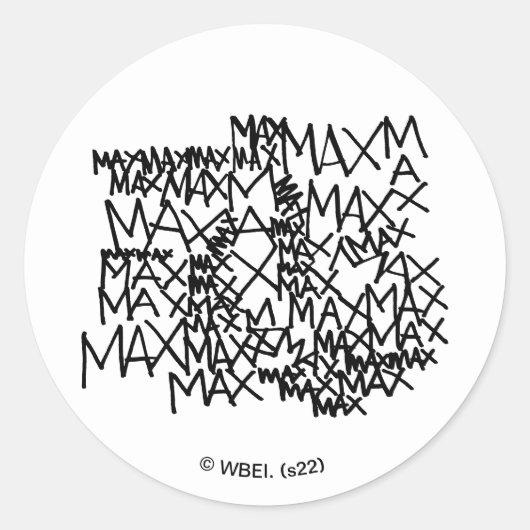 Where the Wild Things Are | Max herhaalt Ronde Sticker (Voorkant)
