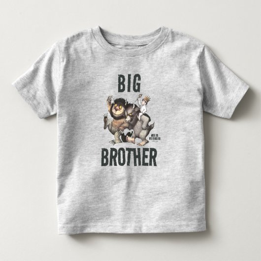 Where the Wild Things Are | Oudere Broer Kinder Shirts (Voorkant)