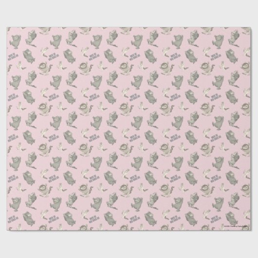Where the Wild Things Are Pink Star Pattern Cadeaupapier (Vlak)