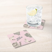 Where the Wild Things Are Pink Star Pattern Kartonnen Onderzetters (Insitu)