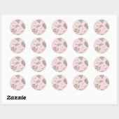 Where the Wild Things Are Pink Star Pattern Ronde Sticker (Vel)