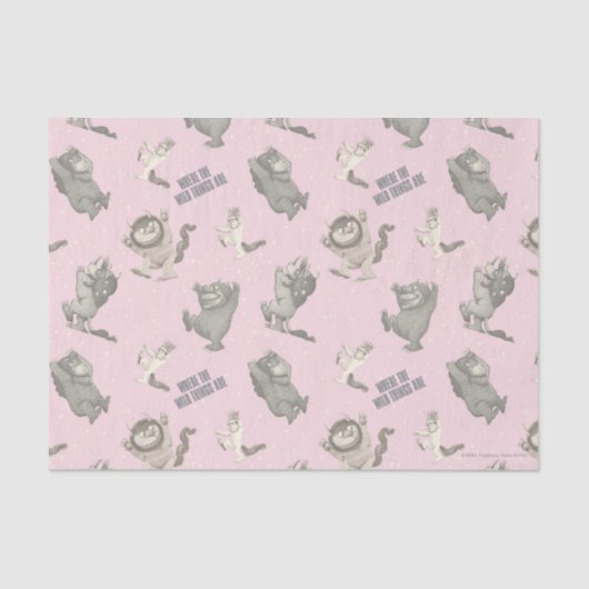 Where the Wild Things Are Pink Star Pattern Tissuepapier (Voorkant)