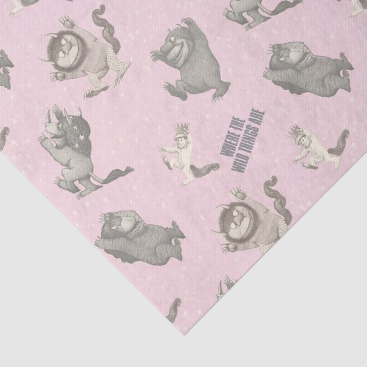 Where the Wild Things Are Pink Star Pattern Tissuepapier (Detail)