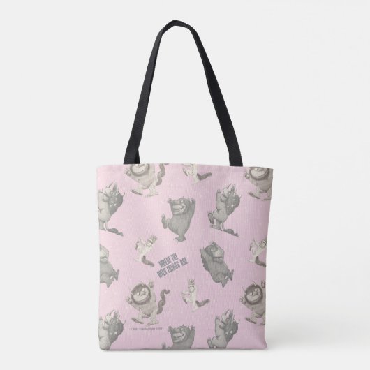 Where the Wild Things Are Pink Star Pattern Tote Bag (Achterkant)
