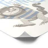 Where the Wild Things Are Quote - Blauw Poster (Hoek)