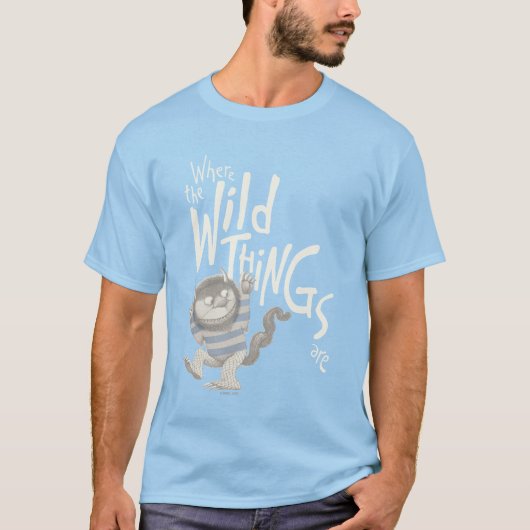 Where the Wild Things Are Quote - Blauw T-shirt (Voorkant)