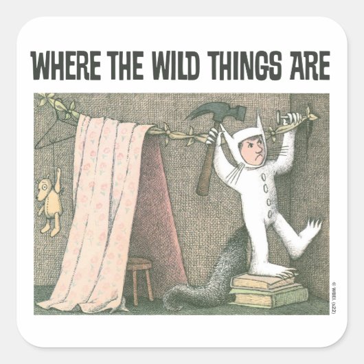 Where The Wild Things Are | Scène 1 Vierkante Sticker (Voorkant)