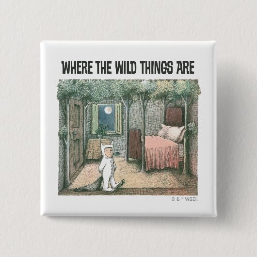 Where The Wild Things Are | Scène 3 Vierkante Button 5,1 Cm (Voorkant)