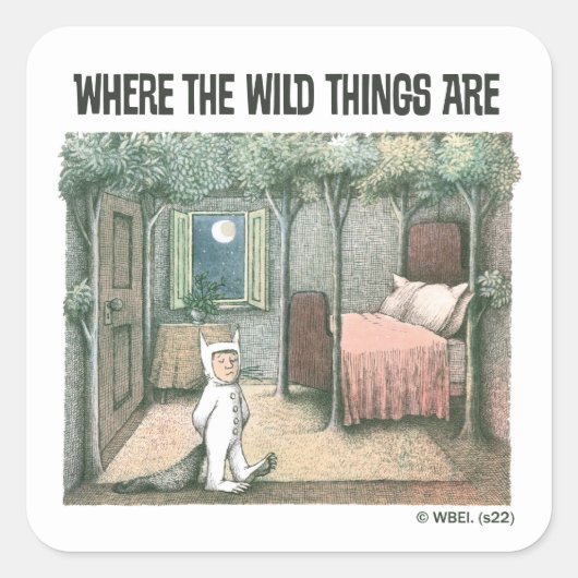Where The Wild Things Are | Scène 3 Vierkante Sticker (Voorkant)