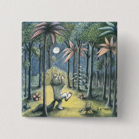 Where The Wild Things Are | Scène 6 Vierkante Button 5,1 Cm (Voorkant)