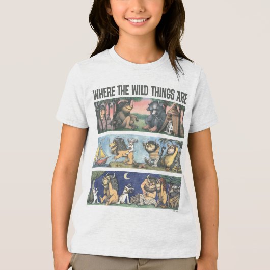 Where The Wild Things Are Scenes Tri-Blend Shirt (Voorkant)