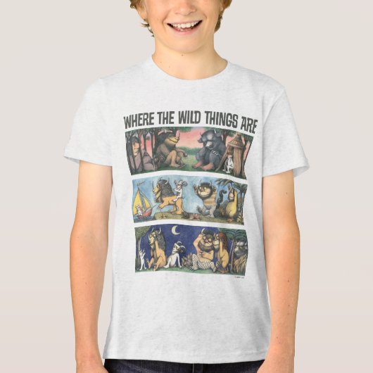 Where The Wild Things Are Scenes Tri-Blend Shirt (Voorkant)